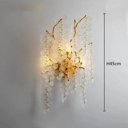 crystal led chandelier gold floral light for dining room