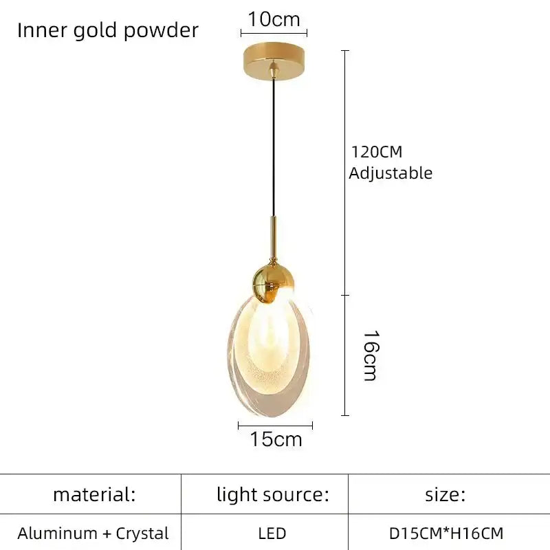 crystal led chandelier gold pendant light dining room