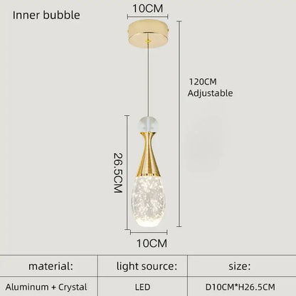 crystal led chandelier gold pendant light dining room