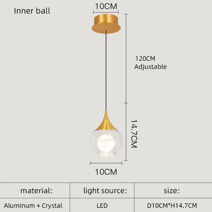crystal led chandelier gold pendant lights dining room