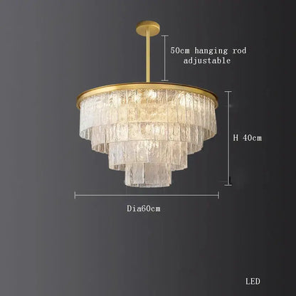crystal led chandelier gold rectangular dining room light