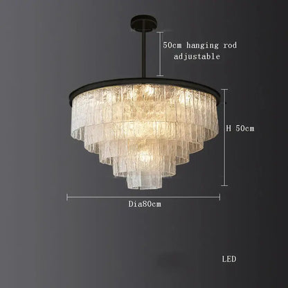 crystal led chandelier gold rectangular dining room light