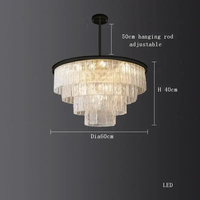 crystal led chandelier gold rectangular dining room light