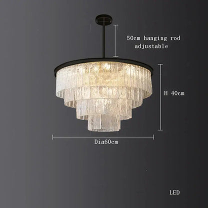 crystal led chandelier gold rectangular dining room light