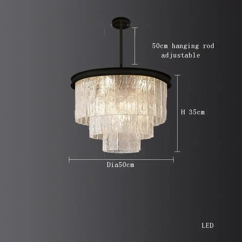 crystal led chandelier gold rectangular dining room light