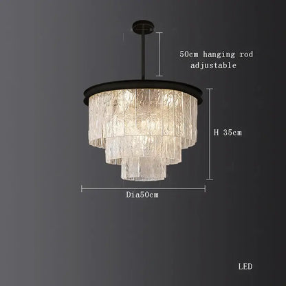 crystal led chandelier gold rectangular dining room light