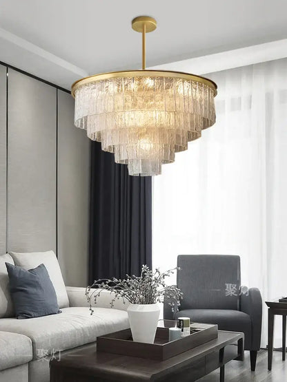crystal led chandelier gold rectangular dining room light