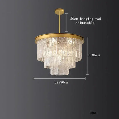 crystal led chandelier gold rectangular dining room light
