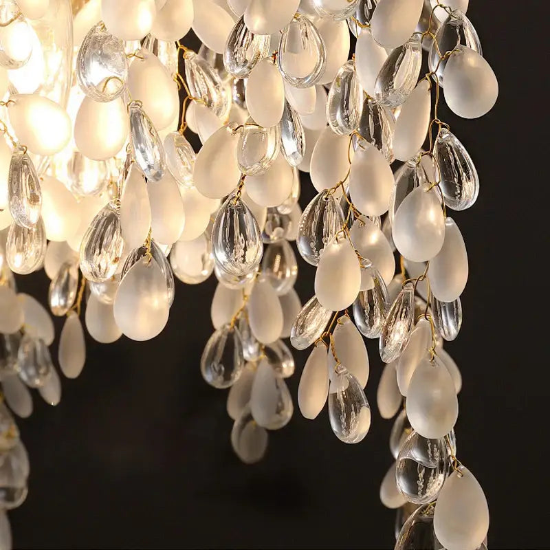 ™ Crystal Led Chandelier Golden Luxury Living Room Ceiling Lamp