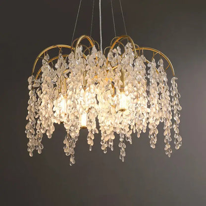 ™ Crystal Led Chandelier Golden Luxury Living Room Ceiling Lamp