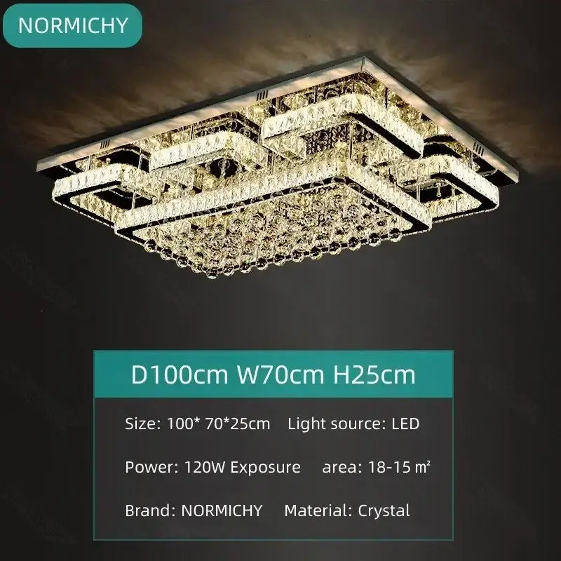crystal led chandelier silver chrome dining room light