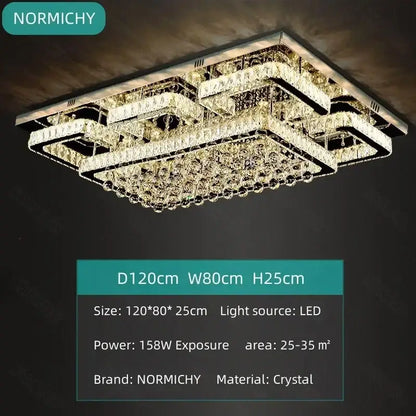 crystal led chandelier silver chrome dining room light