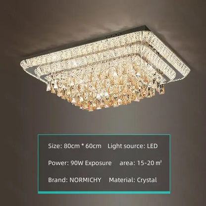 crystal led chandelier silver chrome dining room light