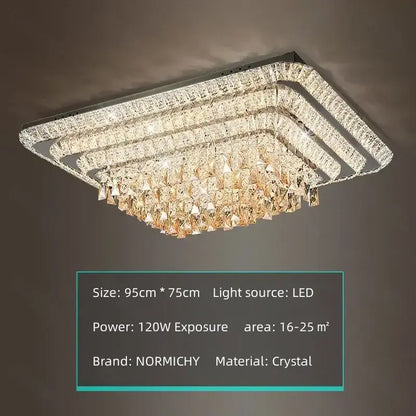 crystal led chandelier silver chrome dining room light