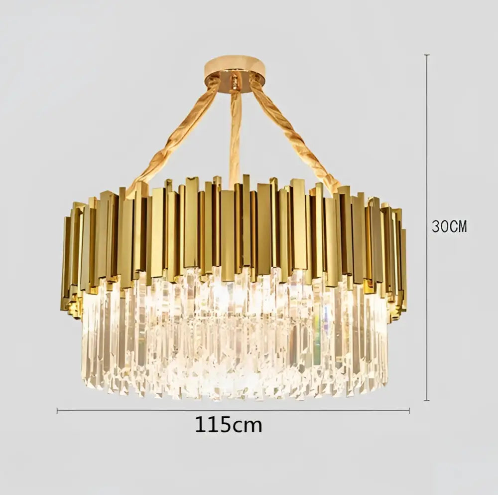 crystal led pendant gold chandelier for dining room