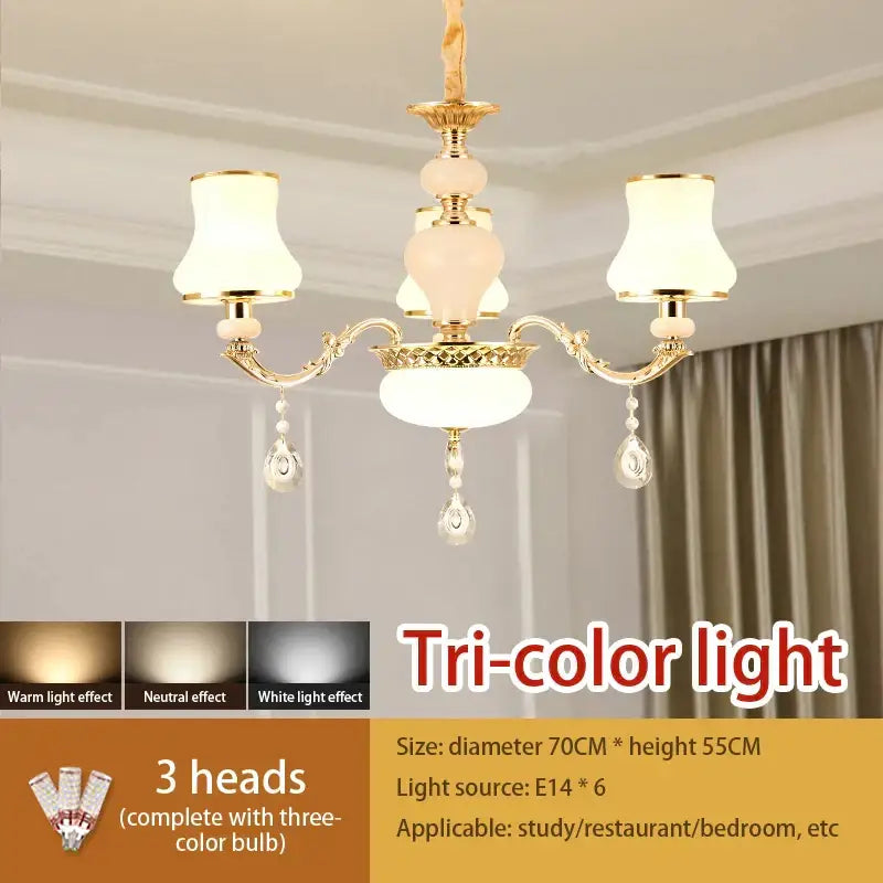 crystal led pendant gold frosted glass living room chandelier