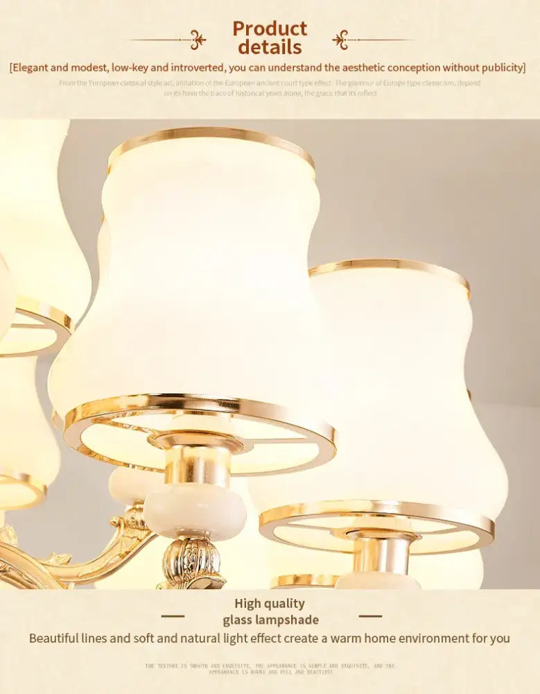 crystal led pendant gold frosted glass living room chandelier