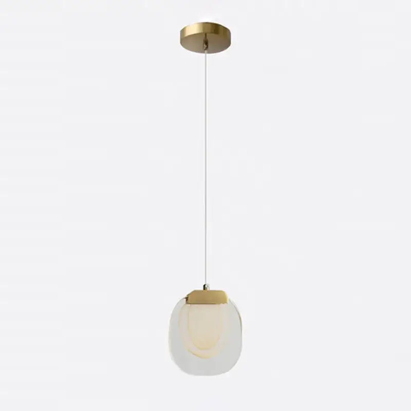 crystal led pendant warm yellow kitchen light