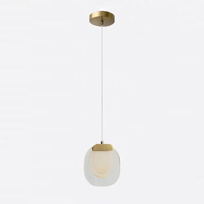 crystal led pendant warm yellow kitchen light