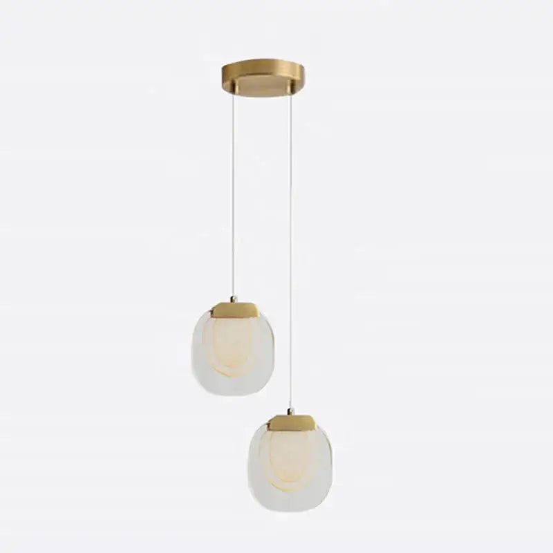 crystal led pendant warm yellow kitchen light