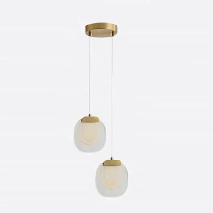 crystal led pendant warm yellow kitchen light