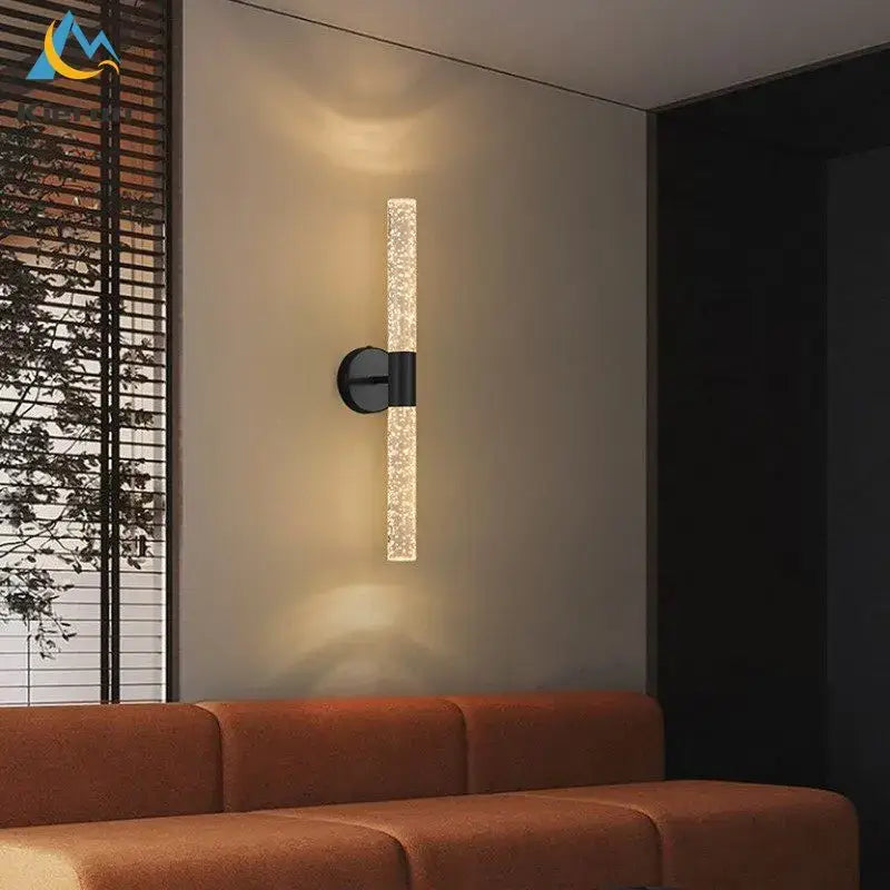 crystal led wall lamp gold sconce for bedroom decor