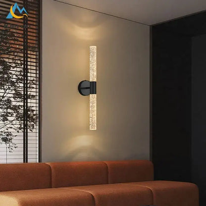 crystal led wall lamp gold sconce for bedroom decor