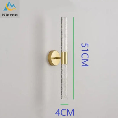 crystal led wall lamp gold sconce for bedroom decor