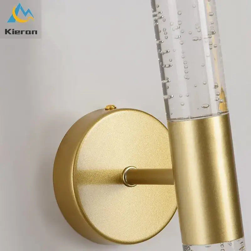 crystal led wall lamp gold sconce for bedroom decor