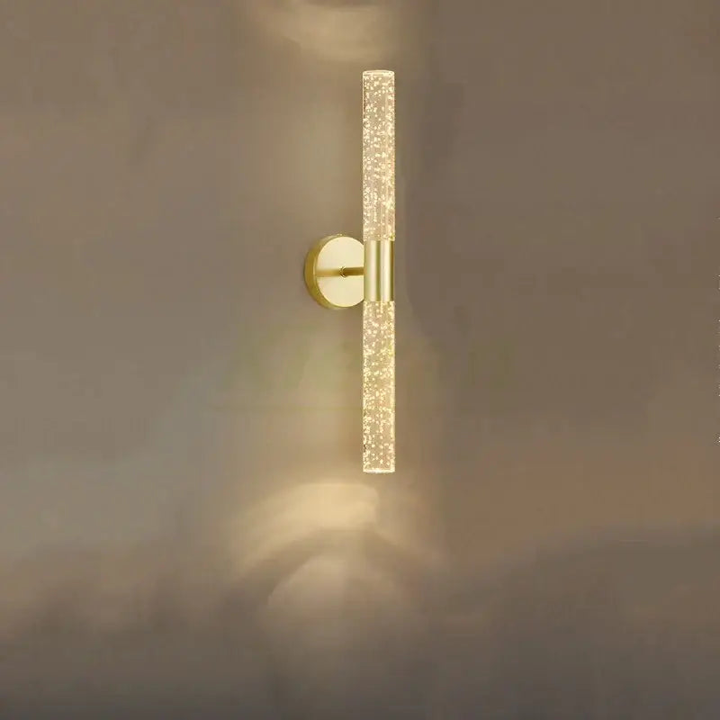 crystal led wall lamp gold sconce for bedroom decor