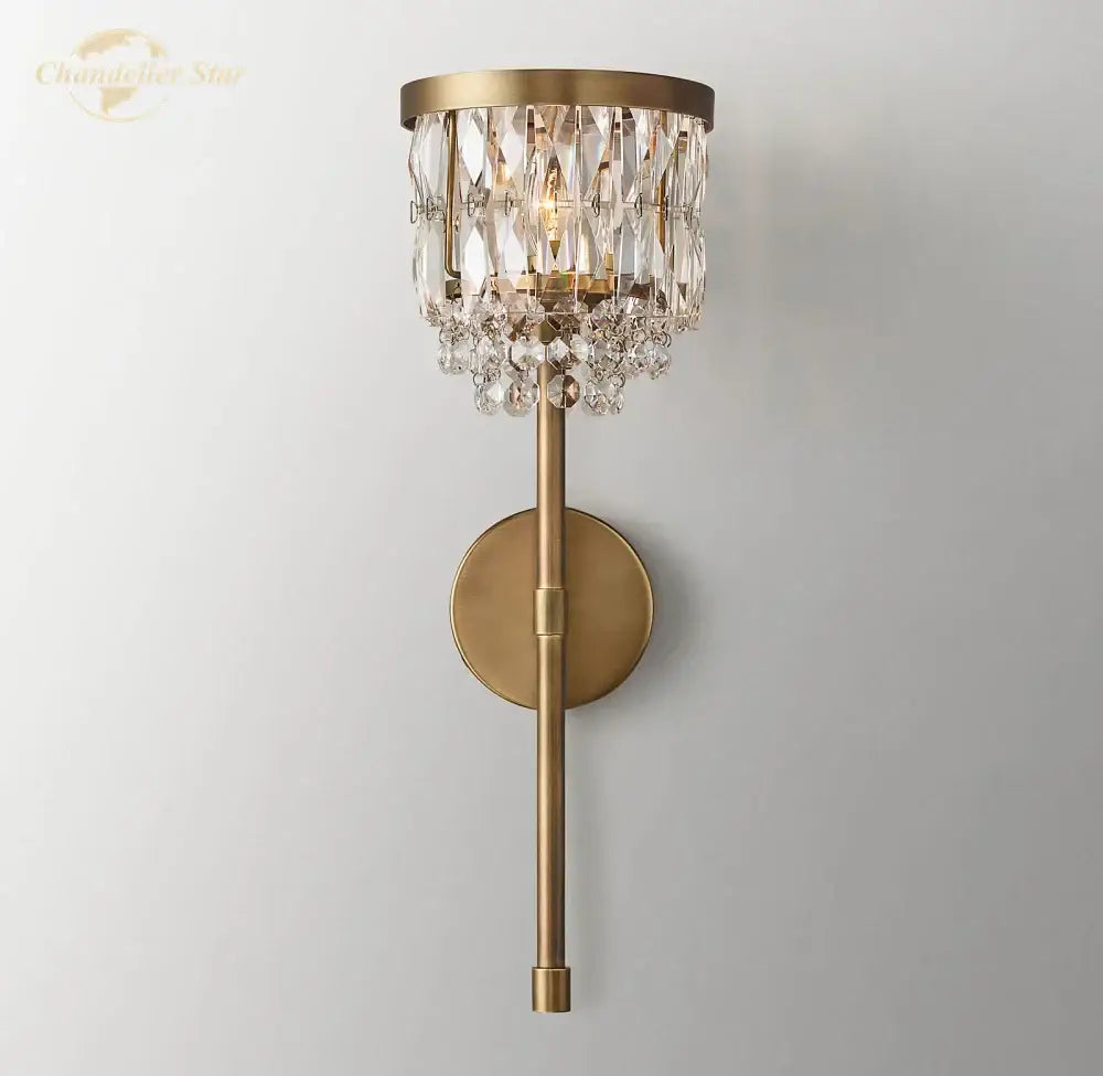 crystal led wall sconce brass crystal dining room light