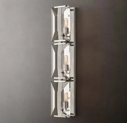 Modern geometric black crystal led wall sconces bedroom light