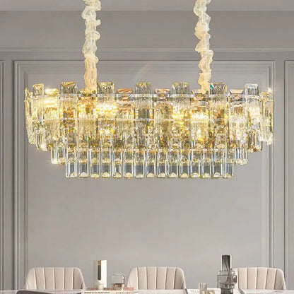 Luxury golden crystal light chandelier living room lamp