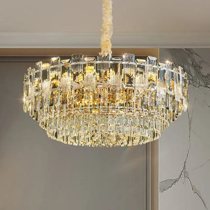 Luxury golden crystal light chandelier living room lamp