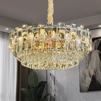 Luxury golden crystal light chandelier living room lamp