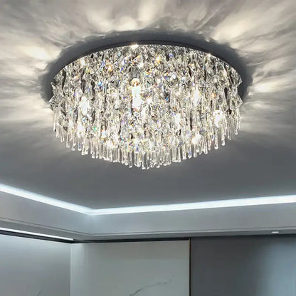 Modern black crystal light living room chandelier