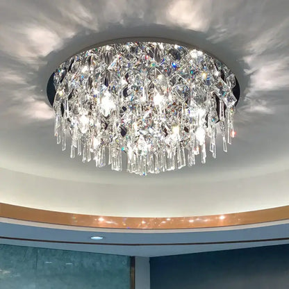 Modern black crystal light living room chandelier