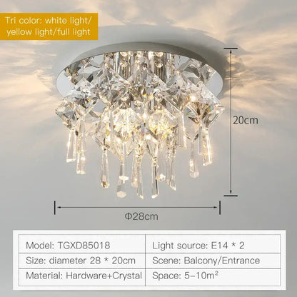 Modern black crystal light living room chandelier
