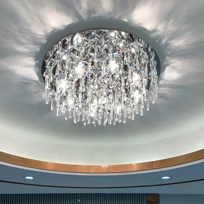 Modern black crystal light living room chandelier
