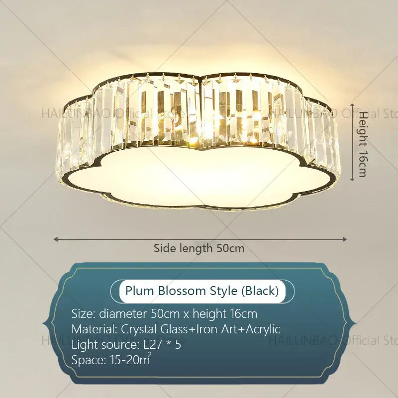 Modern cloud gold ceiling light living room crystal light