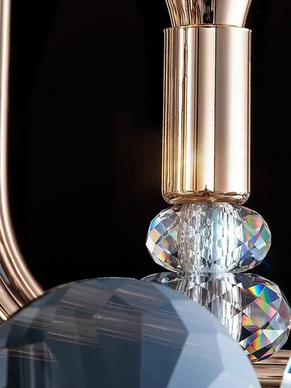 Luxury gold crystal living room chandelier with candle bulbs
