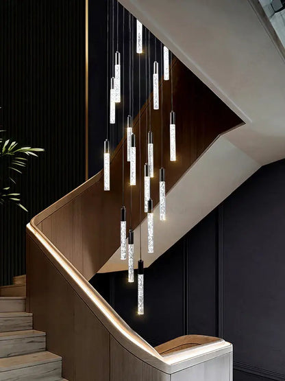 Modern silver & black crystal living room hotel chandelier