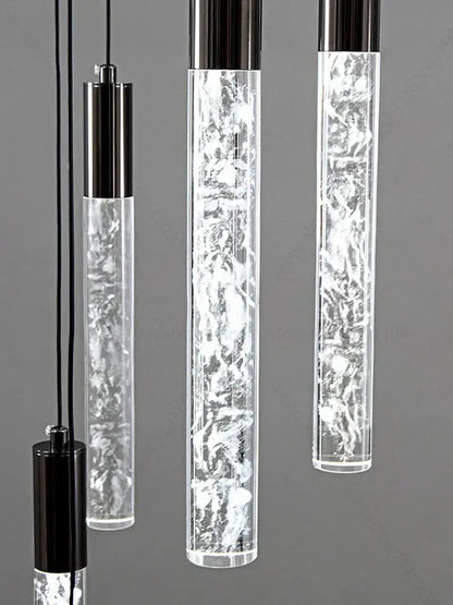 Modern silver & black crystal living room hotel chandelier