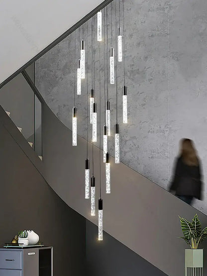 Modern silver & black crystal living room hotel chandelier