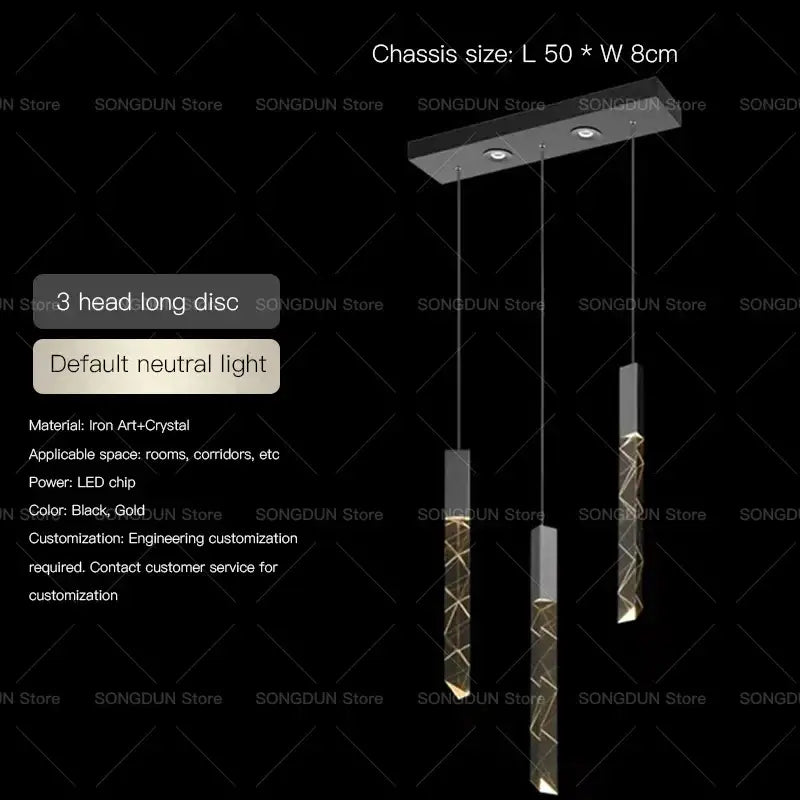 Modern geometric silver & gold crystal loft chandelier living room
