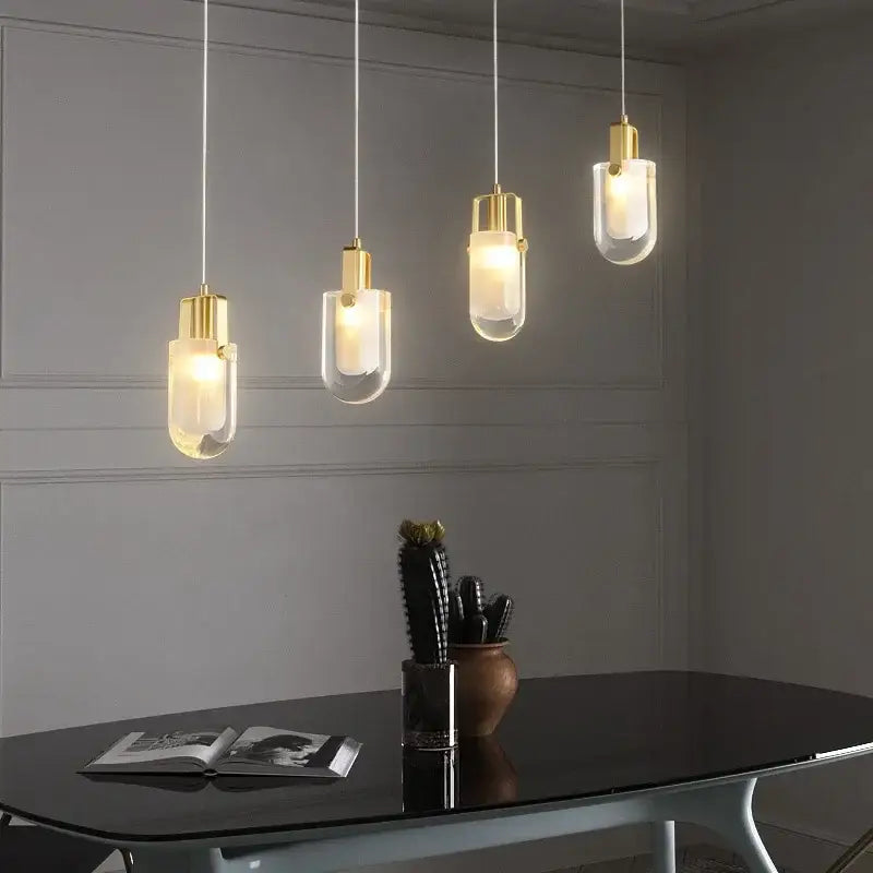 Modern gold cascading crystal loft chandelier for living room
