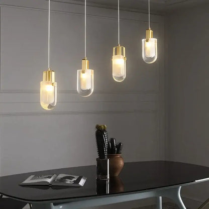 Modern gold cascading crystal loft chandelier for living room