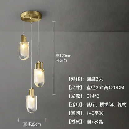 Modern gold cascading crystal loft chandelier for living room