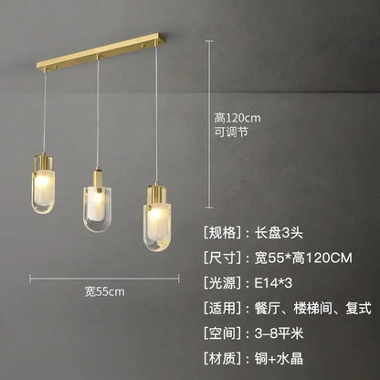 Modern gold cascading crystal loft chandelier for living room
