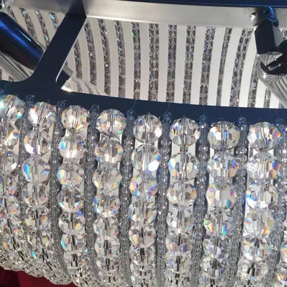 Modern luxury crystal loft chandelier living room pendant light
